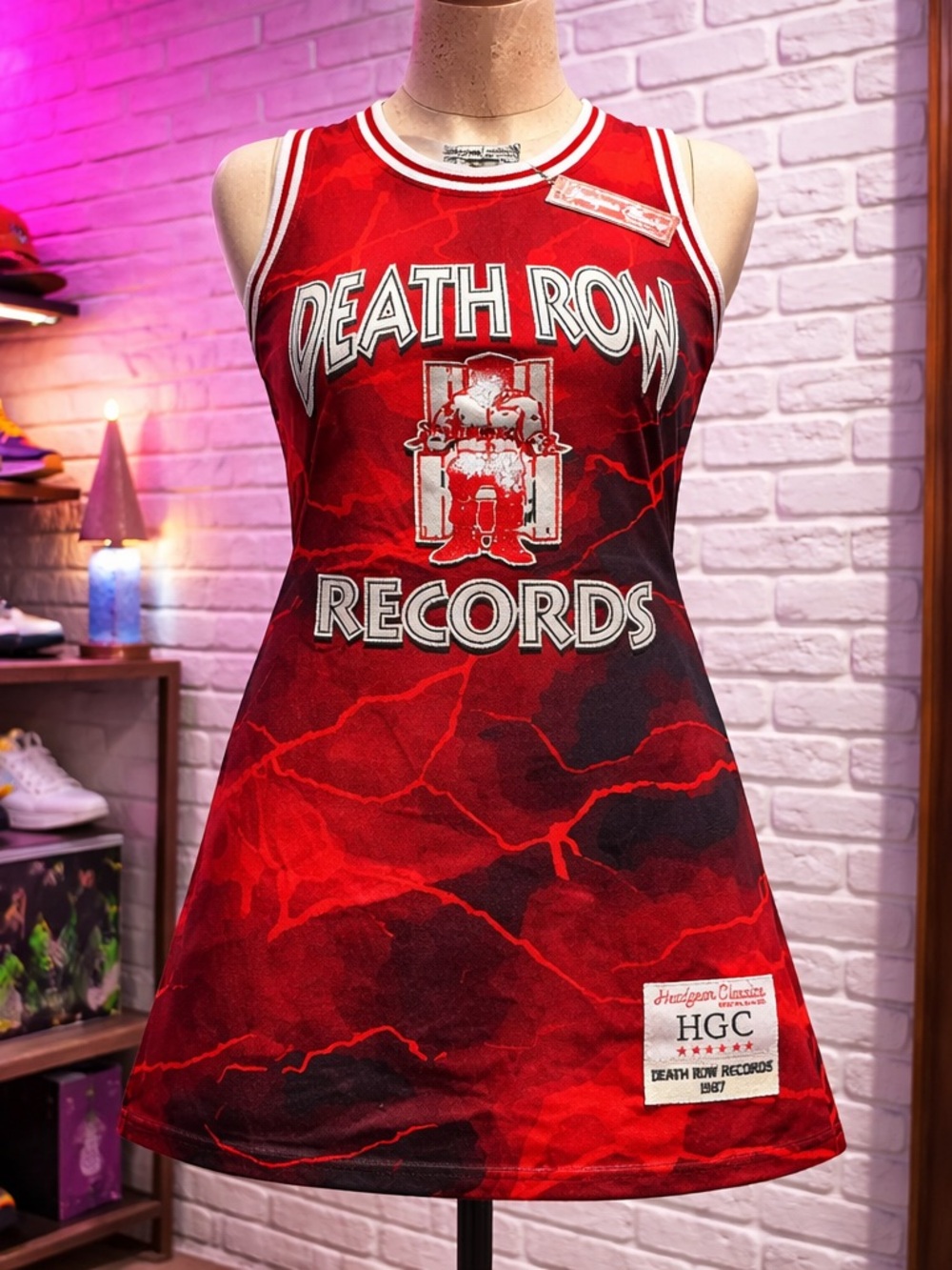 Death Row Records Red Graphic Tank Dress with Pockets